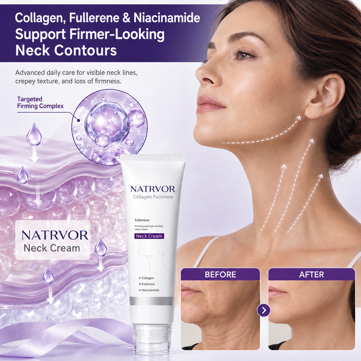 🧠👩🔬 NATRVOR All-Over Firming Cream – FDA-Compliant Formula For Face, Neck & Body – Smooth, Tighten & Brighten – 70% OFF + 🎁 Free Derma Roller Today