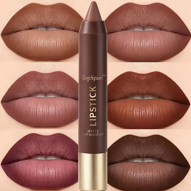 6PCS/Set Luxury Matte Lipstick – Soft Velvet Finish & All-Day Color
