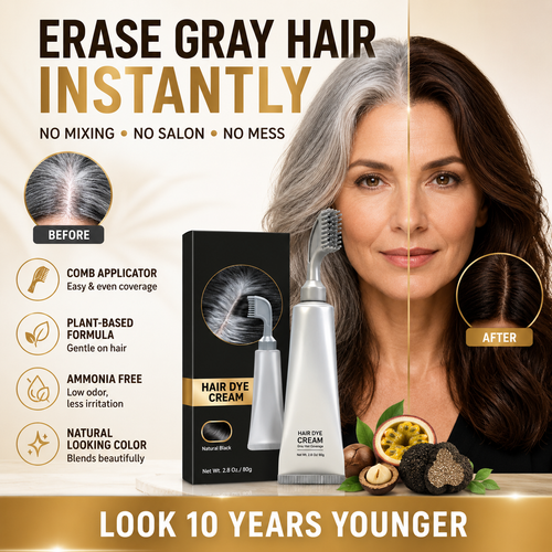 Instant Gray Coverage Hair Dye Comb — For Men & Women