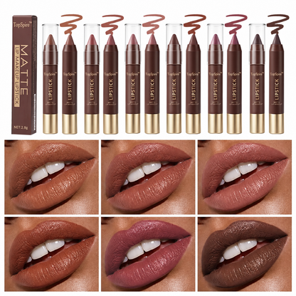 6PCS/Set Luxury Matte Lipstick – Soft Velvet Finish & All-Day Color