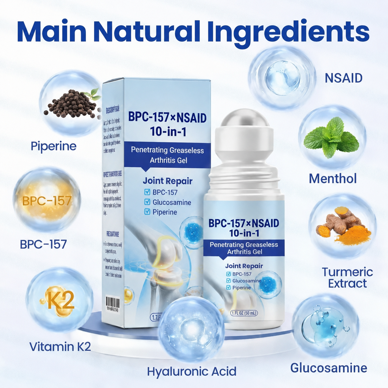 BPC-157 × NSAID 10-in-1 Penetrating Greaseless Arthritis Gel
