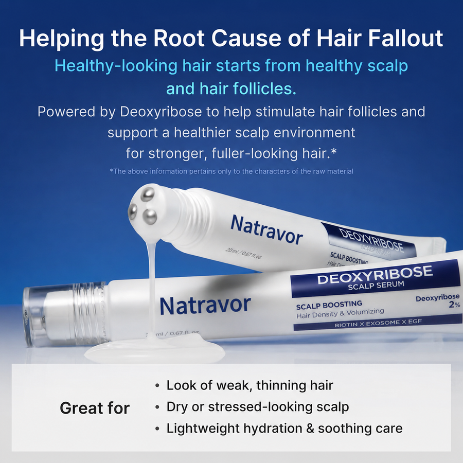 Deoxyribose Scalp Serum | For Fuller-Looking Hair & Scalp Strengthening Roll-On Serum | . Strengthen . Thicken