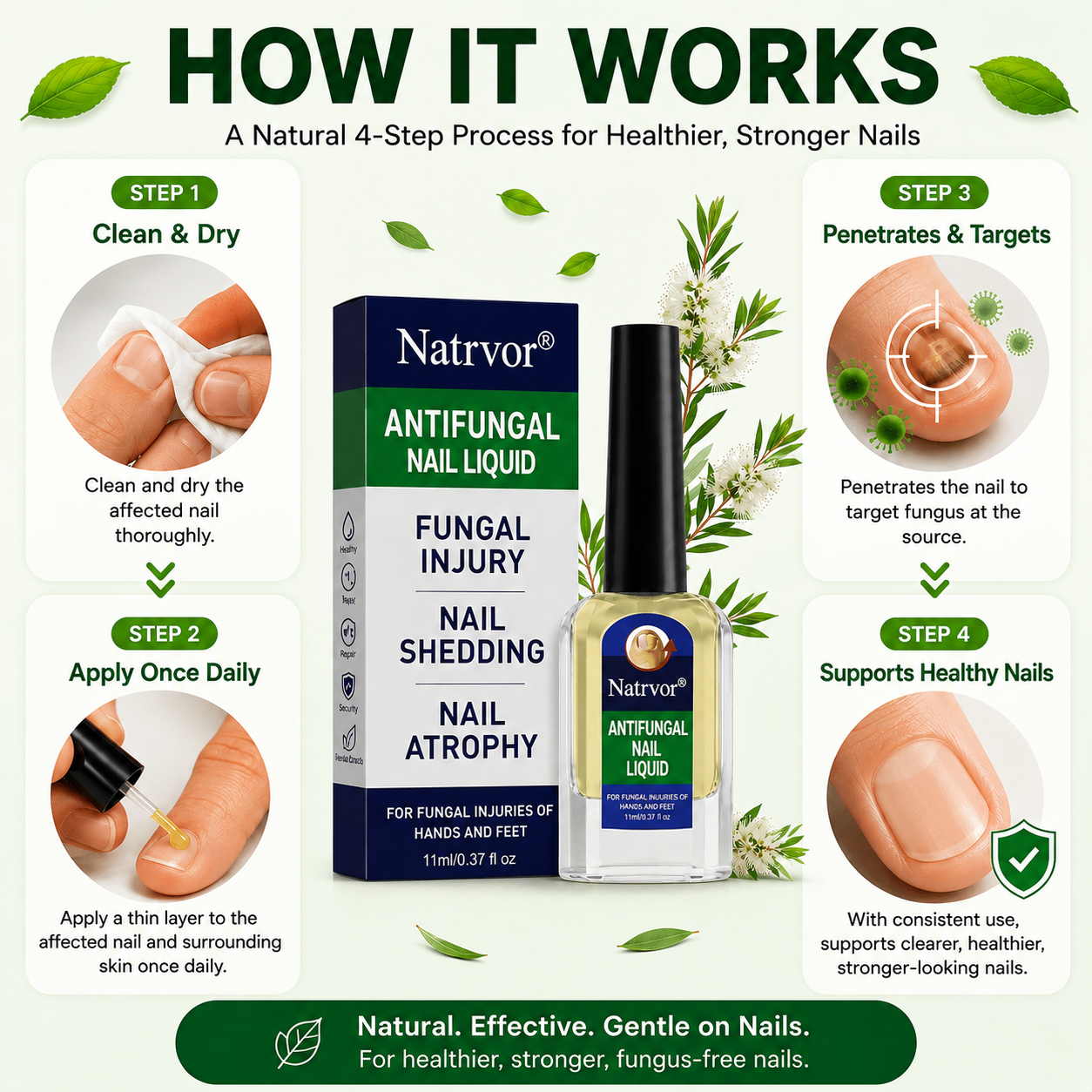 Natrvor® Tolnaftate Nail Fungus Solution | For Fingernails & Toenails