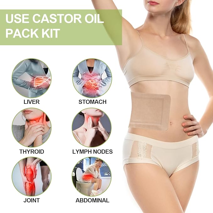 10pcs Castor Oil Pack Wrap