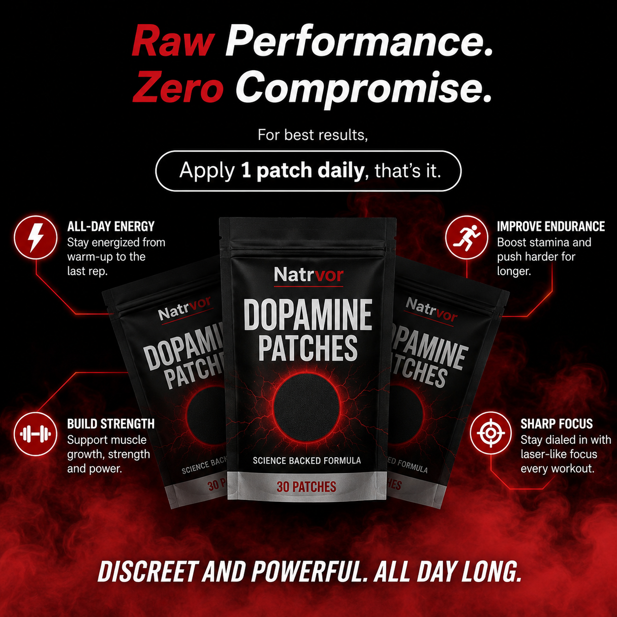 Natrvor Fitness Patch — Train Harder. Recover Smarter. Stay Focused.