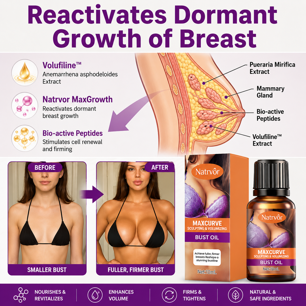 🥈 Natrvor® Bust Enhancing Oil