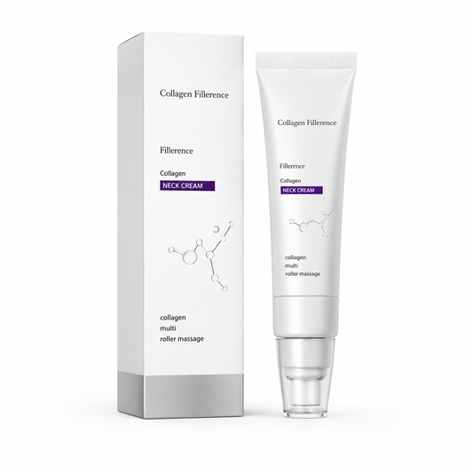 Roller Massage Neck Cream 🧴 Collagen & Hyaluronic Acid | Firms Neck, Reduces Wrinkles & Double Chin