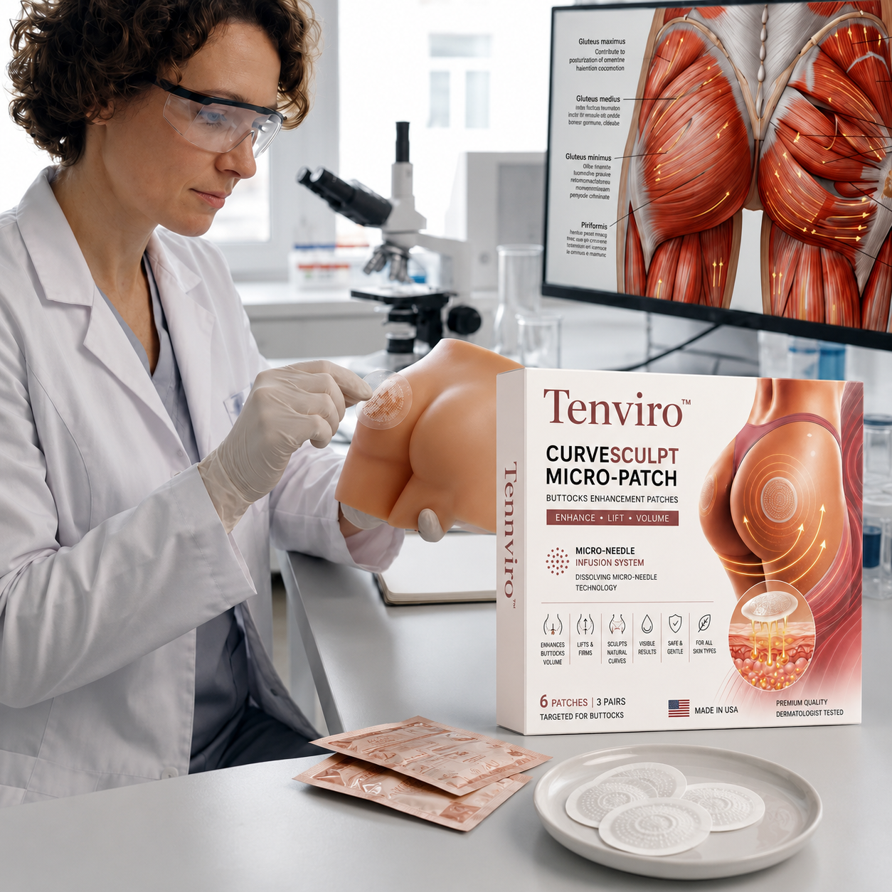 Tenviro™ CurveSculpt Micro-Patch – Your At-Home Butt Lift Secret 🍑