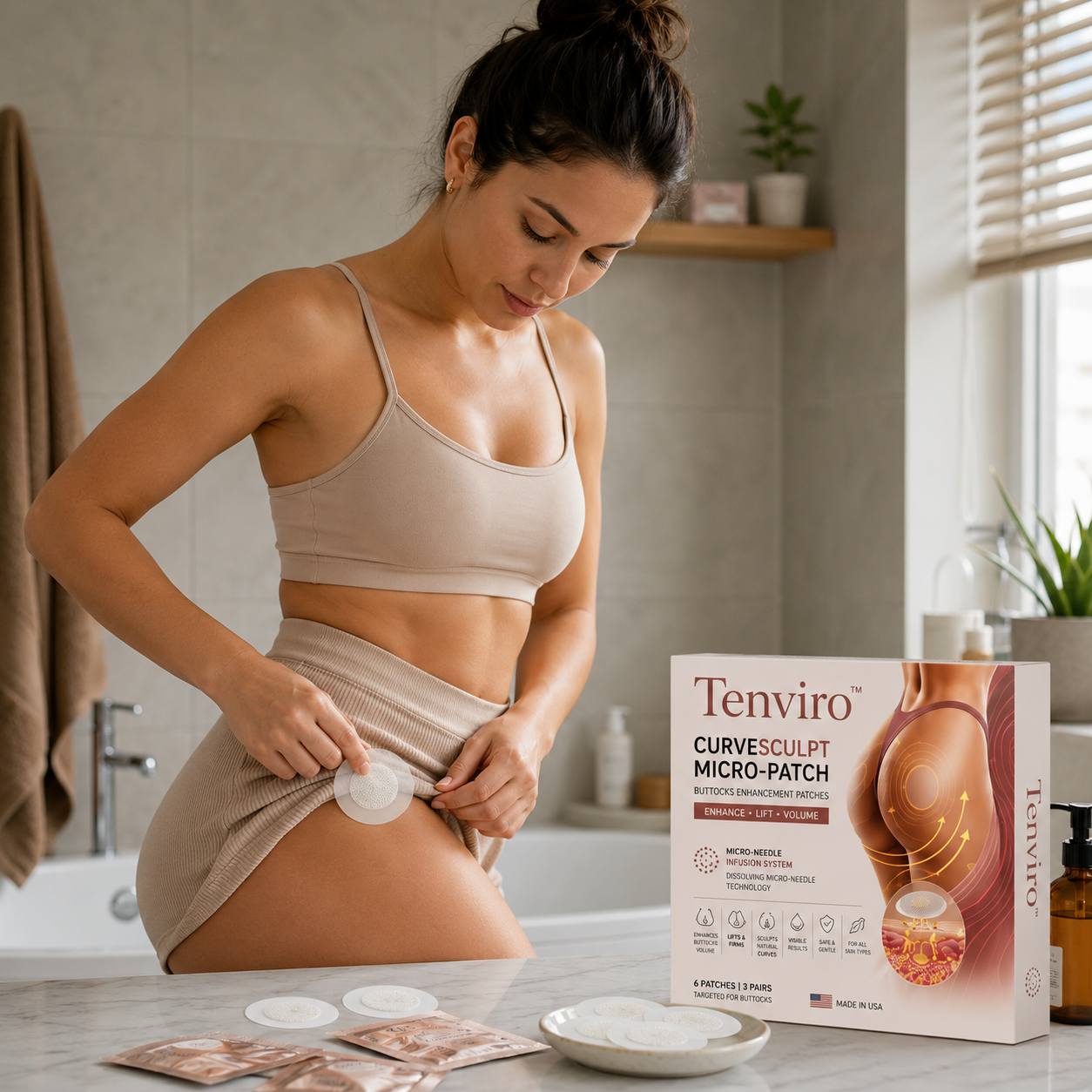 Tenviro™ CurveSculpt Micro-Patch – Your At-Home Butt Lift Secret 🍑