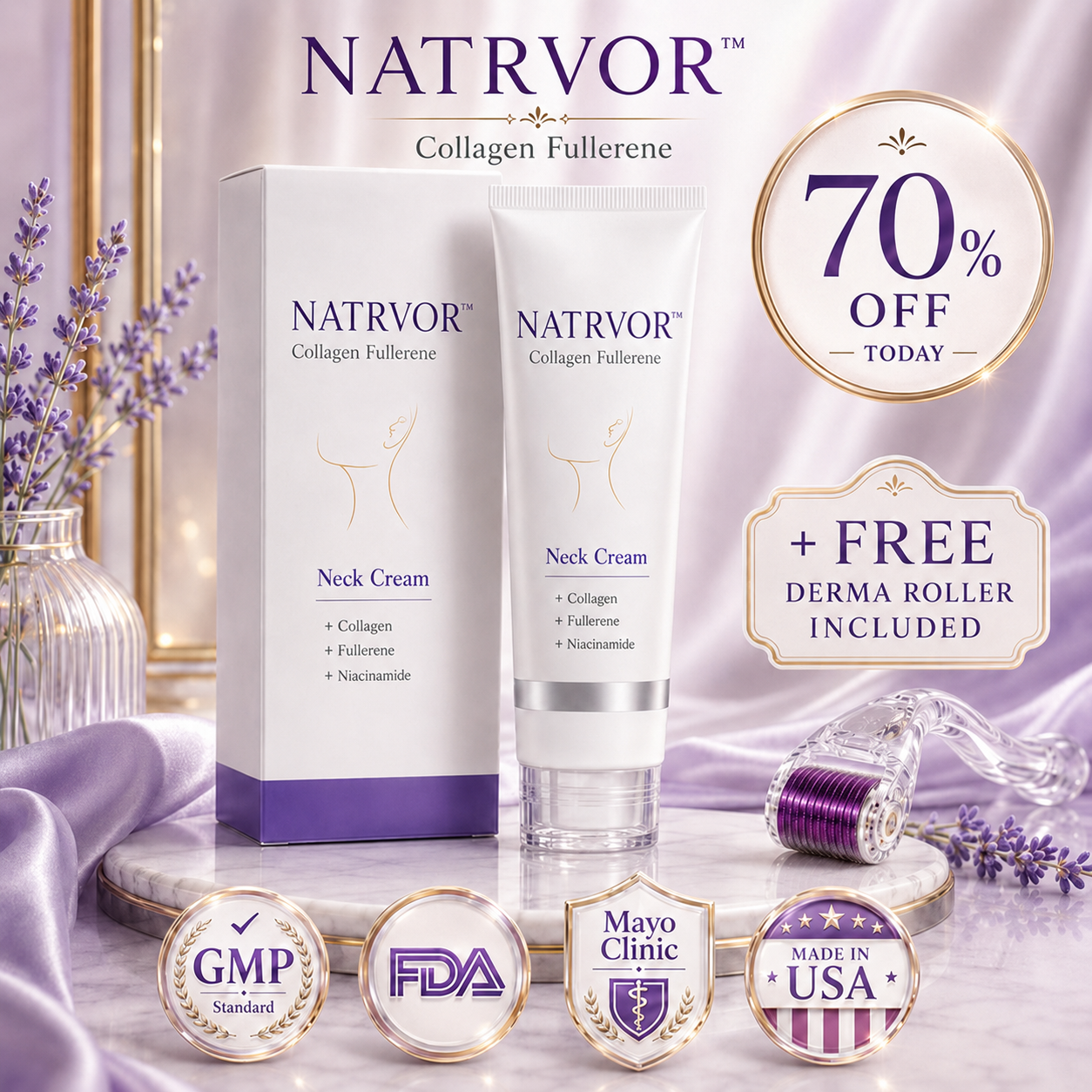 🧠👩‍🔬 NATRVOR All-Over Firming Cream – FDA-Compliant Formula For Face, Neck & Body – Smooth, Tighten & Brighten – 70% OFF + 🎁 Free Derma Roller Today
